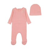Bee & Dee Coral Contrast Footie Set