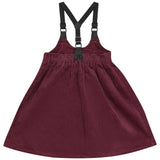Calla Lili Cranberry Suspender Dress