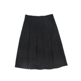 Valentina Black Pleated Corduroy Skirt