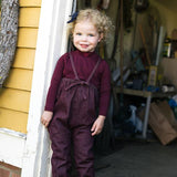 Lil Legs Burgundy Denim Rugged Threads Suspender Pants