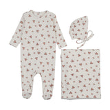 Mema White Floral Floral Printed Take Me Home Set