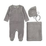 Mema Windy Blue Velour Mock Wrap Take Me Home Set