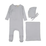 Mema Gray Dawn Pointelle Scalloped Edge Take Me Home Set