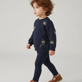 Analogie Navy Olive Patch Sweatshirt Set