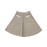 Coco Blanc Houndstooth Front Pleat Skirt