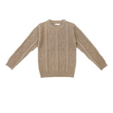 Coco Blanc Mocha Diamond Crew Sweater