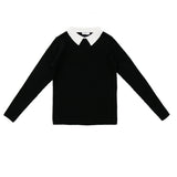 Coco Blanc Black Collared Sweater
