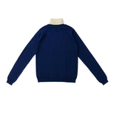 Coco Blanc Navy Colorblock Turtleneck