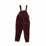 Birnham On The Sea Brick Corduroy Scalloped Overalls
