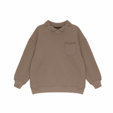 Calla Lili Taupe Collar Sweatshirt