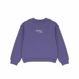 Calla Lili Purple Embroidery Sweatshirt
