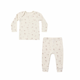 Quincy Mae Fall Ditsy Ribbed Tee Set