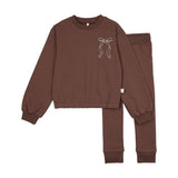 Pouf Rosy Brown Bow Sweatsuit