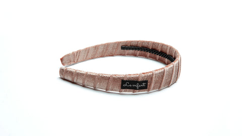 Le Enfant Rose Gold Twisted Velvet Headband
