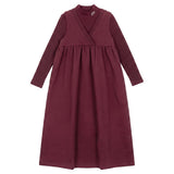 Kix Burgundy V Neck Maxi Dress