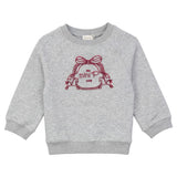 Mini P Grey/Red Velvet Emblem Sweatshirt