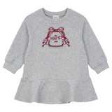 Mini P Grey/Red Velvet Emblem Sweatdress