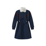 Phil and Phoebe Navy Sweatshirt Toggle Dress