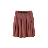 Hello Yellow Pink Plaid Patch Skirt
