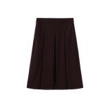 Tustello Wine Wool Box Pleated Pez Skirt