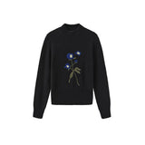 Tustello Navy Halt Flower Sweater