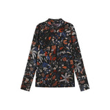 Mallory and Merlot Floral Manni Turtleneck