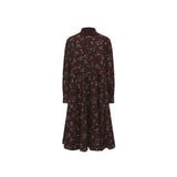 Minimal Floral Leaf Tiered Dress