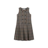 Petite Persona Plaid Bottom Pleat Jumper