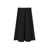 Vibe Black Sweatshirt Paneled Midi Skirt