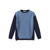 Vibe Navy Colorblock Knit Sweater