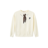 Phil and Phoebe Cream Tie Printed Sweatshirt