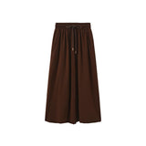 Vibe Brown Drawstring Sweatshirt Skirt