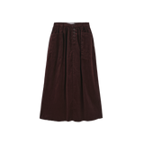 Vibe Burgundy Corduroy Pocket Midi Skirt