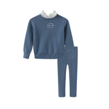 One Child Blue Palli Knit Set