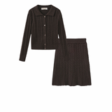 Valen Vee Brown Iry Knit Shimmer Set