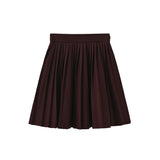 Papillon Wine Wool Pleat Reg Skirt