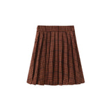 Petite Persona Plaid Peer Pleated Skirt