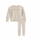 One Child Cream Sony Cherry Knit Set