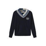 Valen Vee Navy Breed V-Neck Sweater