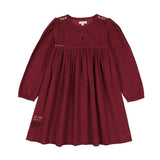 Analogie Deep Red Limited Capsule Embroidered Dress