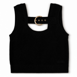Bonjour Black Buckle Vest