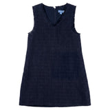 Pompomme Navy Tweed Fringe Jumper