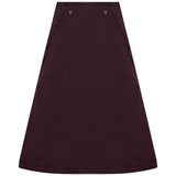 G-Degree Burgundy Button Detail Corduroy Skirt