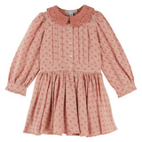 Emile Et Ida Rosemary Crochet Collar Printed Dress