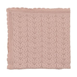 Lilette Pink Heart Open Knit Blanket