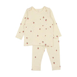 Lilette Ivory/Strawberry Embroidered Fruit Long Set