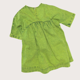 Koter Green Denim Overdye Rumi Dress