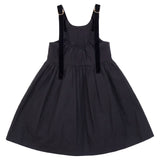 Pip+Pio Black Taffeta Jumper With Velvet Straps