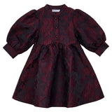 Pip+Pio Burgundy Brocade Dress
