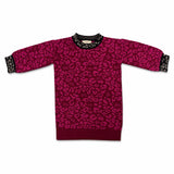 Limited Edition Raspberry Leopard Knit Dress